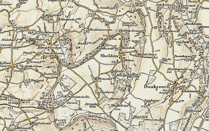 Old map of Slade in 1898-1900
