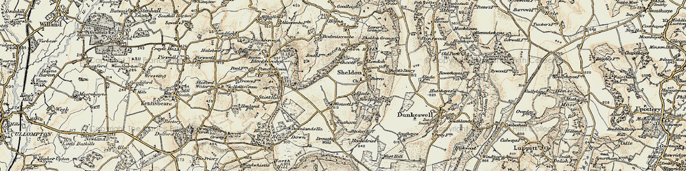 Old map of Slade in 1898-1900