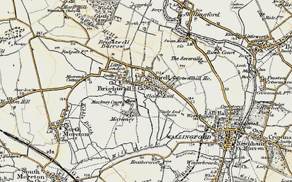 Old map of Slade End in 1897-1898