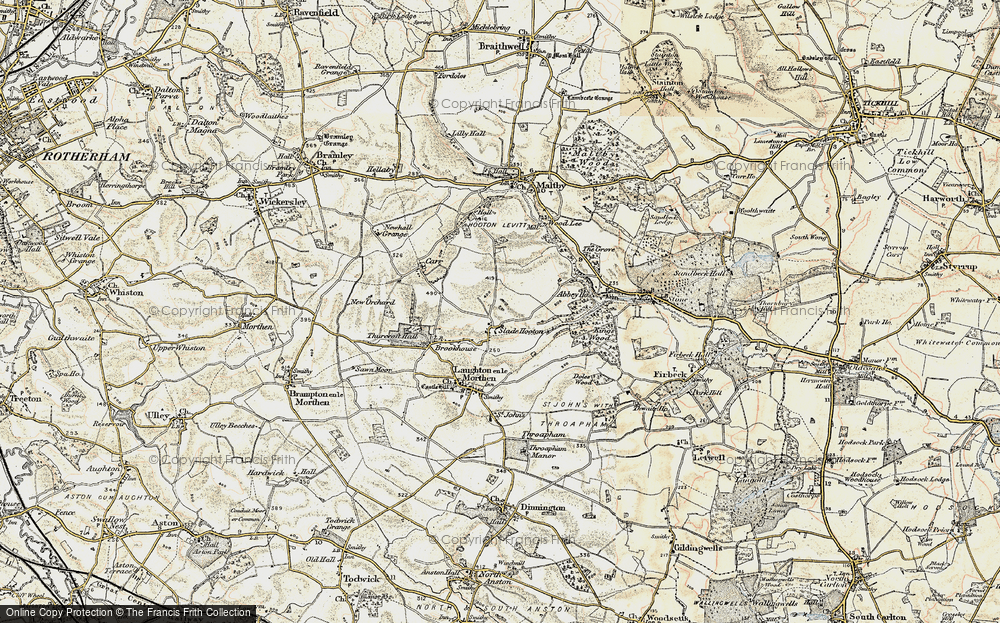 Old Map of Slade Hooton, 1903 in 1903