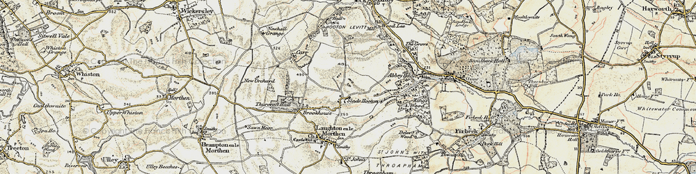Old map of Slade Hooton in 1903
