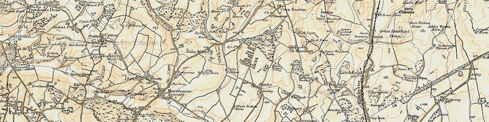 Old map of Sladen Green in 1897-1900