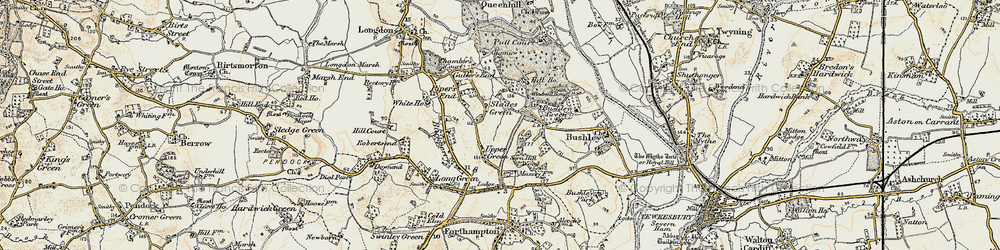 Old map of Slades Green in 1899-1901