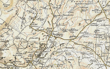 Old map of Slaidburn in 1903-1904