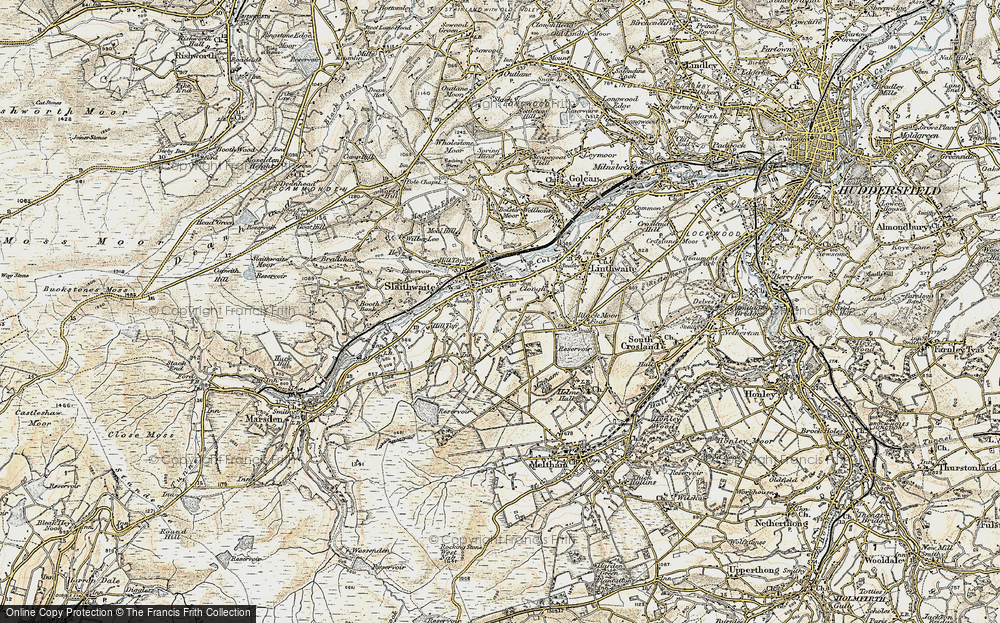 Old Map of Slaithwaite, 1903 in 1903