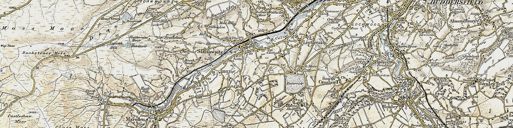 Old map of Slaithwaite in 1903