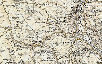 Old map of Bonsall Mines in 1902-1903