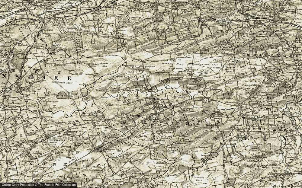 Old Map of Historic Map covering Wester Jawcraig in 1904-1905