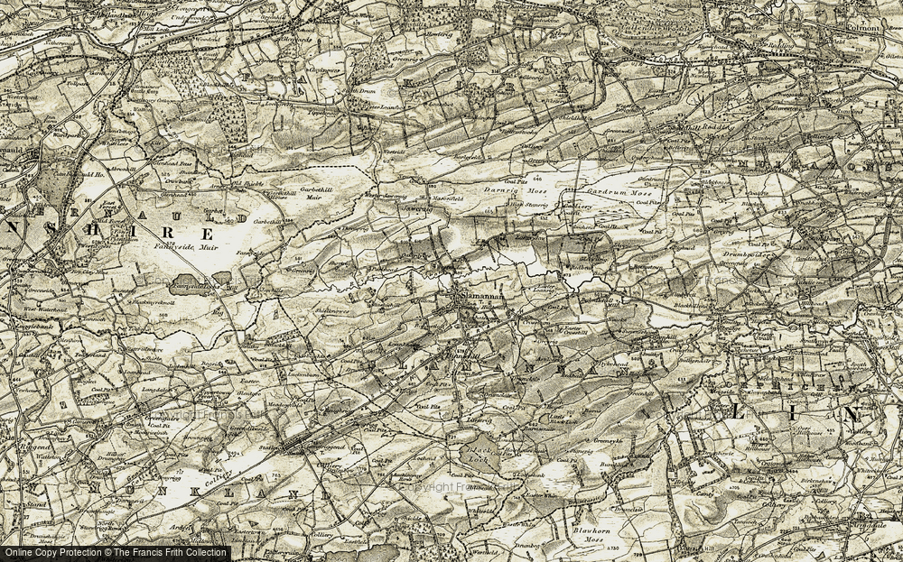 Old Map of Slamannan, 1904-1905 in 1904-1905