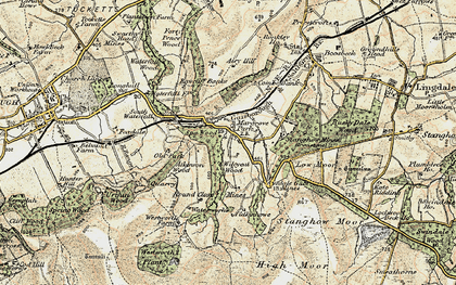 Old map of Slapewath in 1903-1904