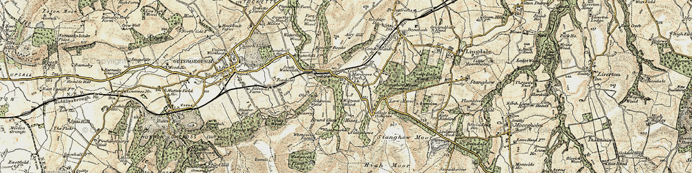 Old map of Slapewath in 1903-1904