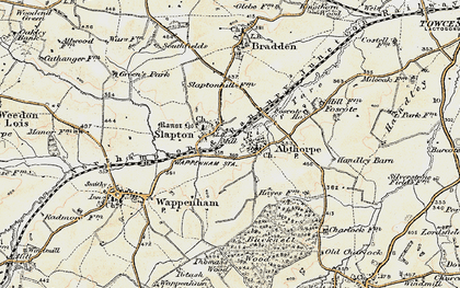 Old map of Slapton in 1898-1901