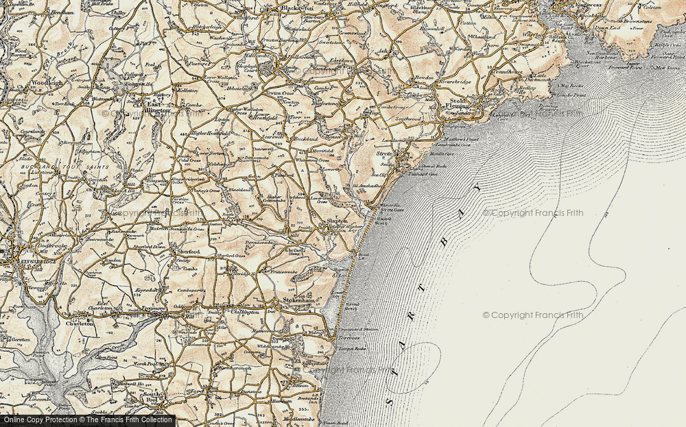 Old Map of Slapton, 1899 in 1899