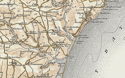 Old map of Slapton in 1899