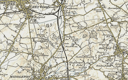 Old map of Slattocks in 1903