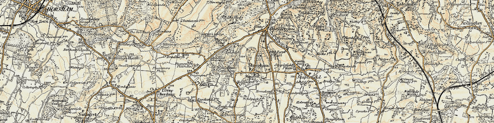 Old map of Ashfold in 1898