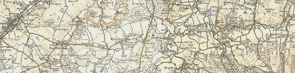 Old map of Sleaford in 1897-1909
