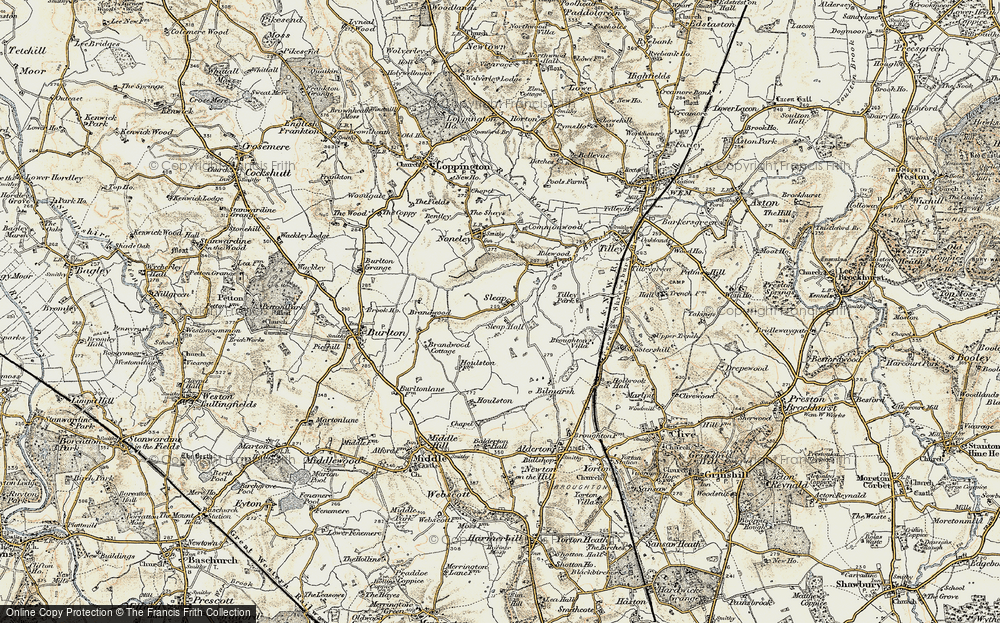 Old Map of Sleap, 1902 in 1902