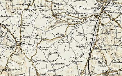 Old map of Sleap in 1902