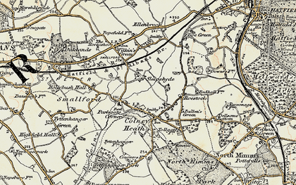 Old map of Sleapshyde in 1898