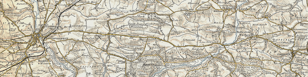 Old map of Wiston Wood in 1901-1912