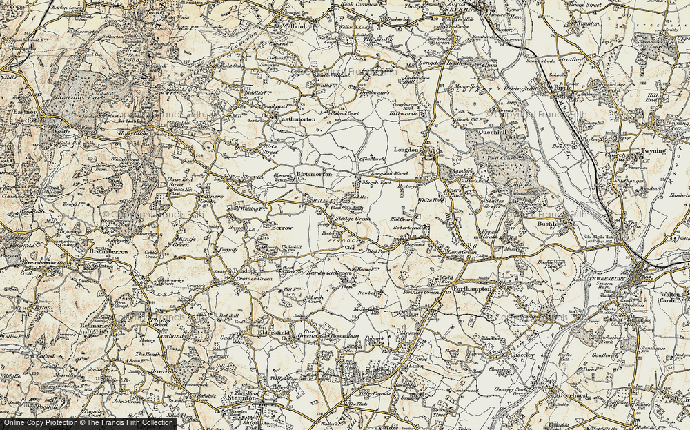 Old Map of Sledge Green, 1899-1901 in 1899-1901
