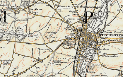 Old map of Sleepers Hill in 1897-1900