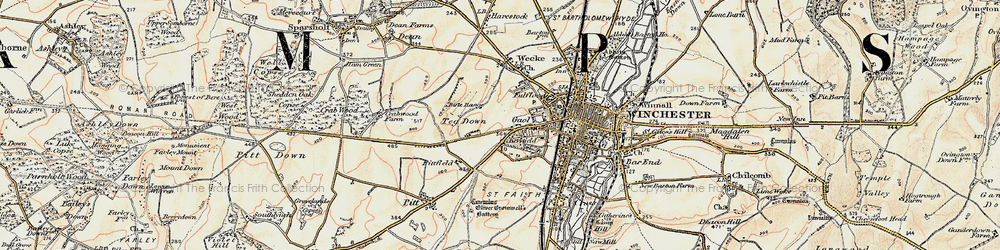 Old map of Sleepers Hill in 1897-1900