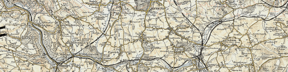 Old map of Sleet Moor in 1902