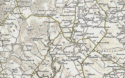 Old map of Black Lyne in 1901-1904