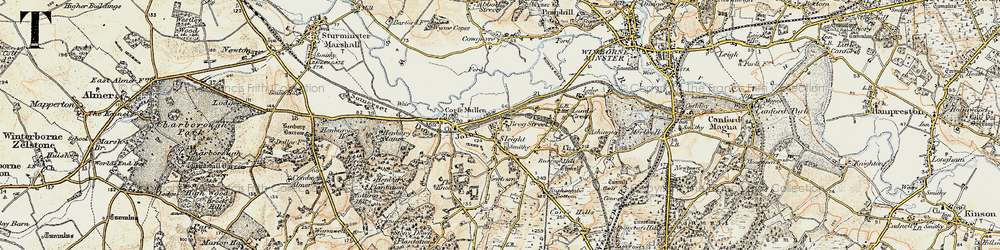 Old map of Sleight in 1897-1909