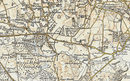 Old map of Bulbury in 1899-1909