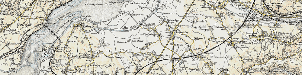 Old map of Slimbridge in 1898-1900
