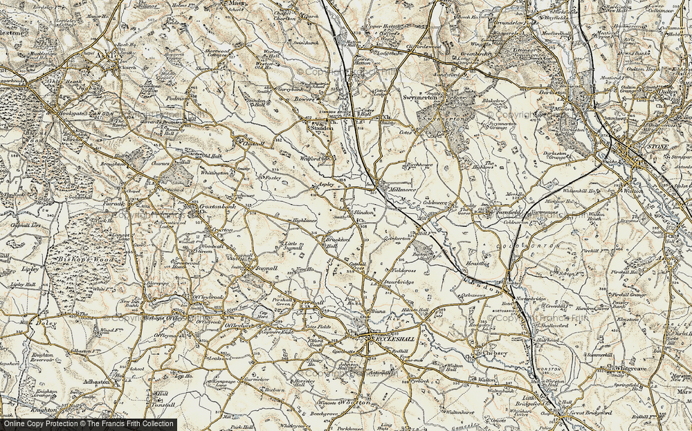 Old Map of Slindon, 1902 in 1902