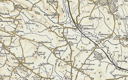 Old map of Slindon in 1902