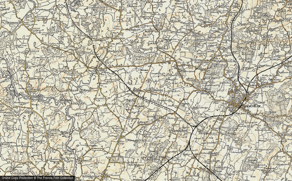 Old Map of Slinfold, 1898 in 1898
