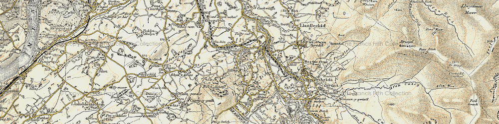 Old map of Sling in 1903-1910
