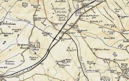 Old map of Deadman's Hill (Tumuli) in 1898-1901