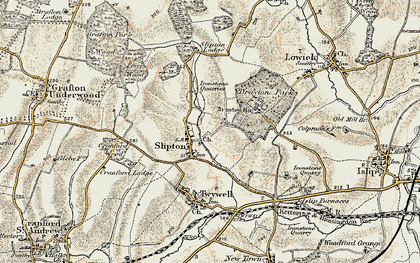 Old map of Drayton House in 1901-1902