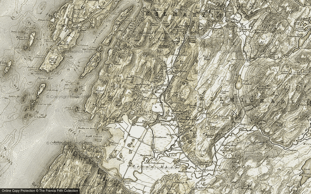 Old Map of Slockavullin, 1906-1907 in 1906-1907