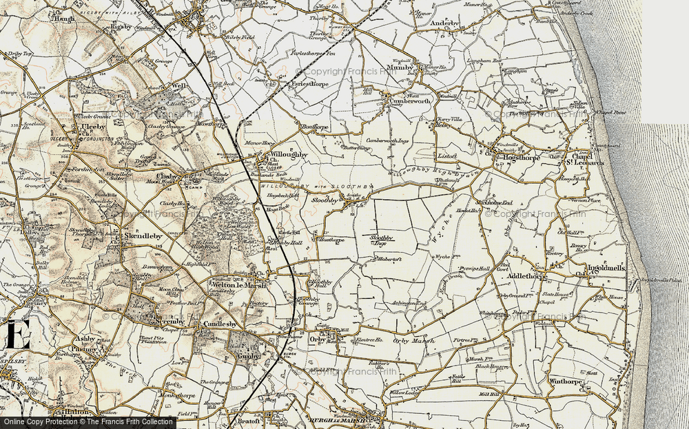 Old Map of Sloothby, 1902-1903 in 1902-1903