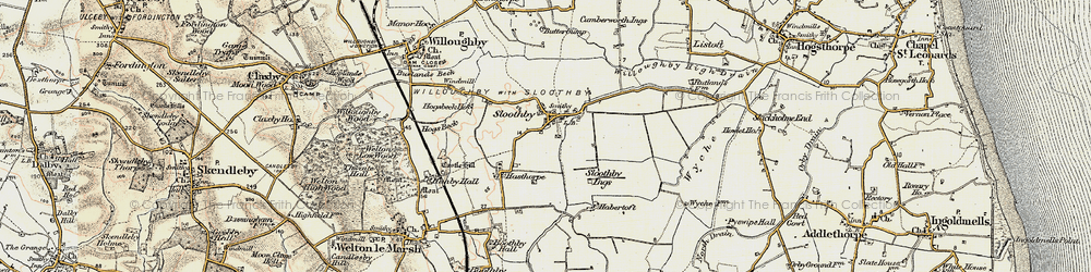 Old map of Sloothby in 1902-1903