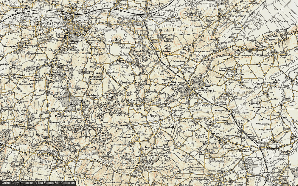 Old Map of Slough Green, 1898-1900 in 1898-1900