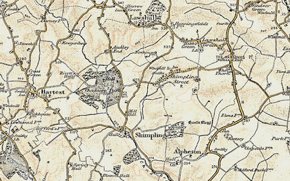 Old map of Slough Hill in 1899-1901