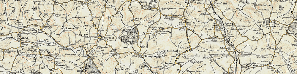 Old map of Slough Hill in 1899-1901