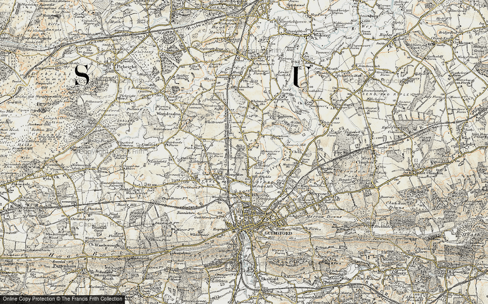 Old Map of Slyfield, 1898-1909 in 1898-1909