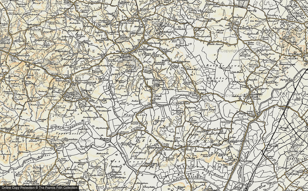 Old Map of Small Hythe, 1898 in 1898