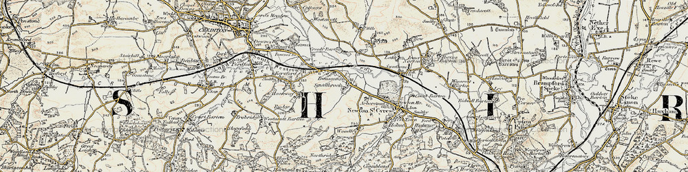 Old map of Smallbrook in 1899-1900