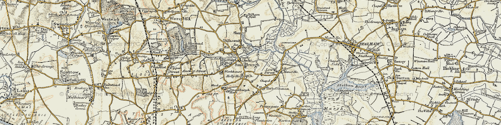 Old map of Smallburgh in 1901-1902
