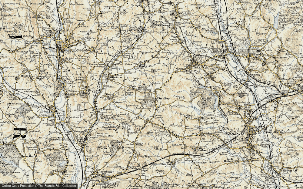 Old Map of Smalley, 1902-1903 in 1902-1903